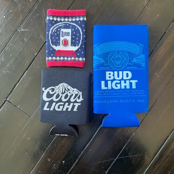 Budweiser Dining Coors Light Bud Light And Miller Lite Koozies Poshmark